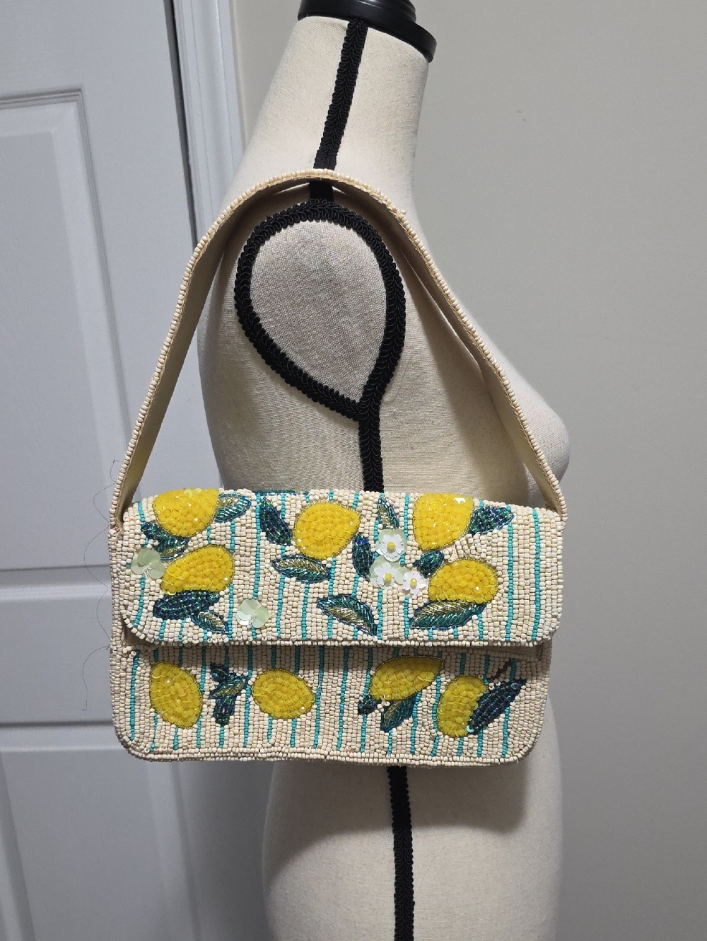 Tik Tok Viral Lemon Beaded Clutch Shoulder Bag Made In India